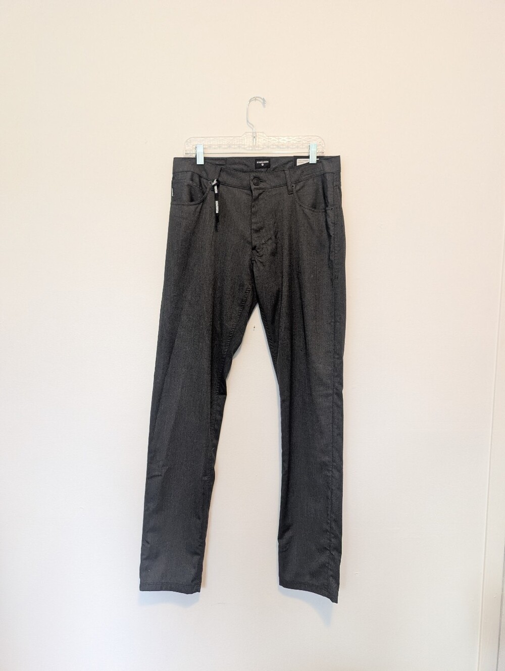 NWT Strellson Robin Slim Fit Pants Stretch Chino Trousers Charcoal Grey W34 L34